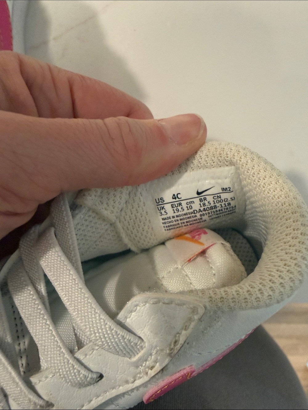 Nike Toddler Blazer Mid ‘77 White Pink High-Top Sneakers - Picture 4 of 5